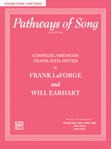 Alfred  LaForge/Earhart  Pathways of Song Volume 4 - Low Voice - Book/CD