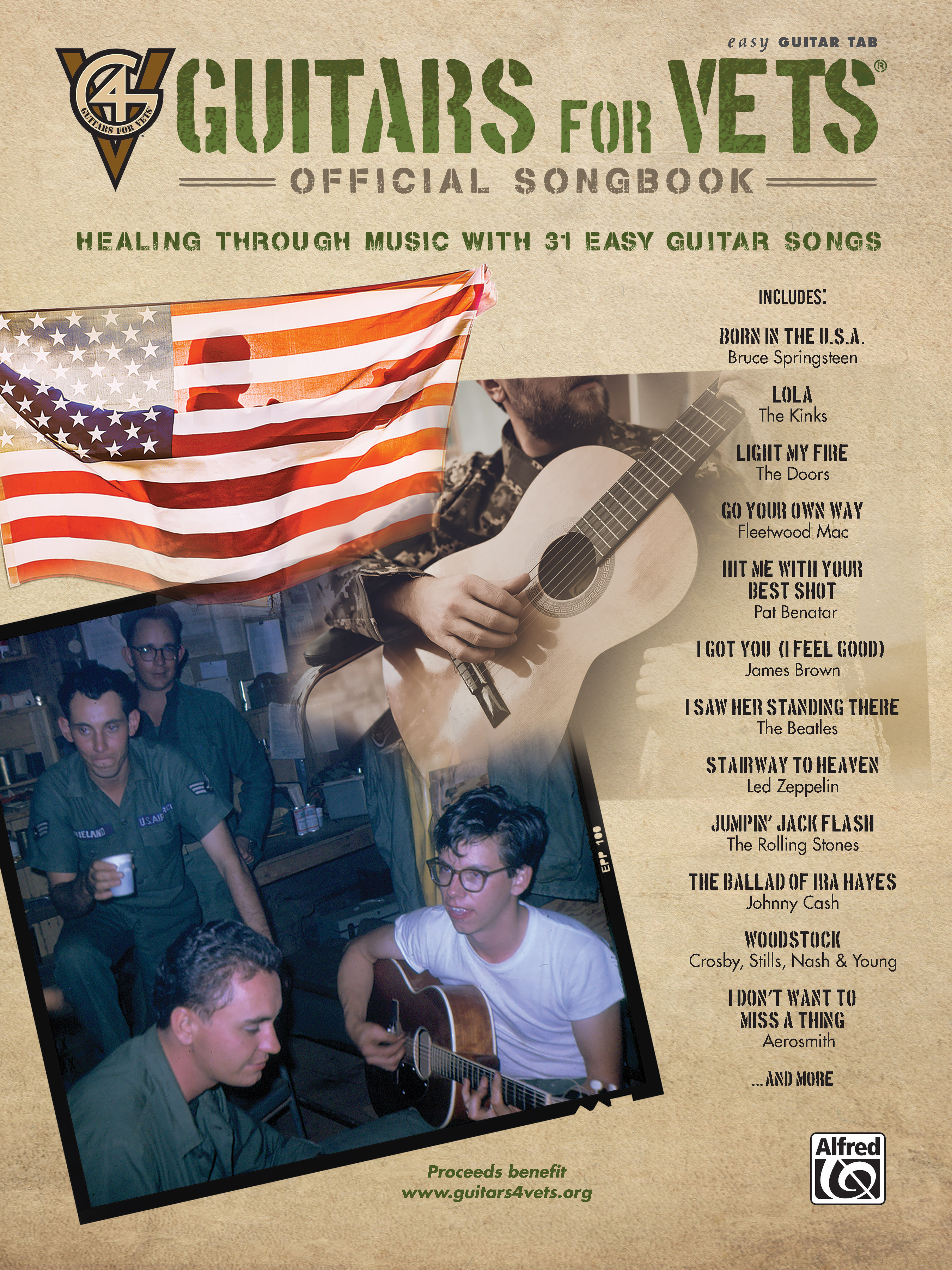 Alfred    Guitars for Vets - Official Songbook - Easy Guitar TAB