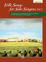 Folk Songs for Solo Singers Vol 1 Medium Low Book Only Medium Low
