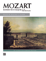 Alfred Mozart Palmer Rondo in D Major, K. 485 - Piano Solo Sheet