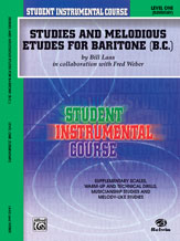 Alfred    Student Instrumental Course - Studies and Melodious Etudes for Bari BC Level 1 - Baritone Bass Clef
