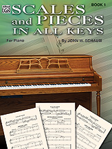 Scales & Pieces In All Keys Book 1 by Schaum for Piano