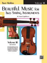 Alfred Applebaum              Beautiful Music for Two String Instruments Book 3 - Violin Duet