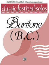 Alfred    Classic Festival Solos for Baritone BC Volume 1 - Piano Accompaniment