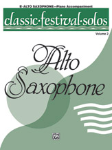 Alfred    Classic Festival Solos for Alto Saxophone Volume 2 - Piano Accompaniment