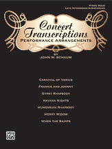 Concert Transcriptions by - Schaum - for Piano