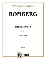 3 Duets Opus 4 by Romberg Andreas Jakob - Pagels Louis - for Viola Duet