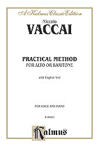 Practical Italian Vocal Method by Vaccai - Alto/Baritone - for Lo Voc