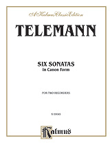 Six Sonatas in Canon Form [Recorder] -