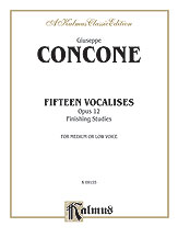 Warner Brothers Concone                Fifteen Vocalises Op 12 (Finishing Studies) - Medium or Low Voice Book