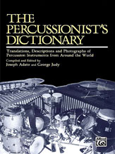 Percussionist's Dictionary by - Adato and Judy - for Text