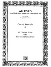 Allegro (from E Minor Sonata #4) - Clarinet