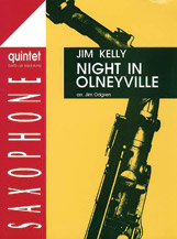 Night in Olneyville [5 Saxophones SAATBar & Double Bass Percussion Ad Lib] by Kelly Jim for Conductor Score and Parts