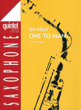 One to Many [5 Saxophones SAATBar/SATTBar & Double Bass Percussion Ad Lib] by Kelly Jim - Jim Odgren - for Conductor Score and Parts
