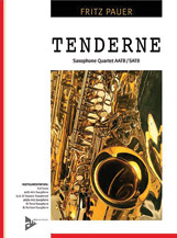Tenderness [4 Saxophones SATBar/AATBar] by Fritz Pauer for Conductor Score and Parts