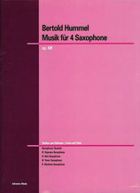 Musik für 4 Saxophone op. 88f [4 Saxophones SATBar] by Hummel Bertold for Conductor Score and Parts