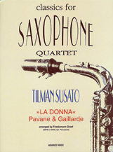 La Donna [4 Saxophones SATBar/AATBar Percussion Ad Lib] by Susato Tielman - Graef Friedemann - for Conductor Score and Parts
