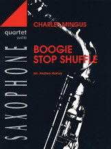 Boogie Stop Shuffle [4 Saxophones AATBar] by Mingus Charles - Homzy Andrew - for Conductor Score and Parts
