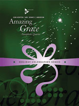 Amazing Grace [4 Saxophones SATBar] by - Anderson Dennis C - for Conductor Score and Parts