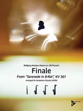 Finale from Serenade in B-flat KV 361 [4 Saxophones SATBar] by Mozart Wolfgang Amadeus - Perconti Bill - for Conductor Score and Parts