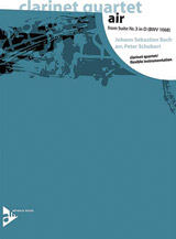 Air From Suite #3 In D Bwv1068 by Bach Johann Sebastian - Schubert Peter - for Bb Clarinet