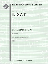 Malediction, S.121 (Concerto for Piano and Strings in E minor) [Str (8.8.5.5.5 in set): Solo Piano i