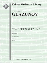 Concert Waltz No. 2 in F, Op. 51 [2+1(Picc).2.2.2: 4.2.3.0: Timp.Perc(3): Hp: Str (9.8.7.6.5 in set)