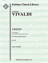 Credo in E minor, RV 591 [0.0.0.1(opt): 0.0.0.0: Hpchd: Str (2-2-2-1-1 in set): Mix Chorus]