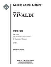 Credo in E minor, RV 591 [0.0.0.1(opt): 0.0.0.0: Hpchd: Str (2-2-2-1-1 in set): Mix Chorus]
