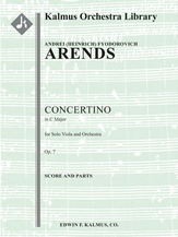 Concertino for Viola in C, Op. 7 [2.2.2.2: 2.2.0.0: Timp: Str (9.8.7.6.5 in set): Solo Viola in set]