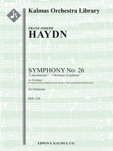 Symphony No. 26 in D minor 'Lamentatione' ('Christmas Symphony') [Hob. I:26] [0.2.0.0: 2.0.0.0: Str