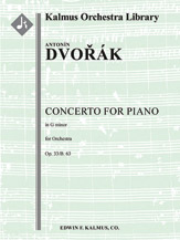 Concerto for Piano in G minor, Op. 33/B. 63 [2.2.2.2: 2.2.0.0: Timp: Str (9.8.7.6.5 in set): Solo Pn