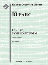 Lenore, Symphonic Poem (Burger's Ballade) [2+Picc.2.2.4(4th opt): 4.2.3.1: Timp.Perc(3): Str (9.8.7.