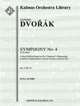 Symphony No. 4 in D minor, Op. 13/B. 41 (critical edition) [2.2.2.2: 4.2.3.0: Timp.Perc(2-3): Str (9