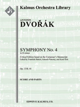 Symphony No. 4 in D minor, Op. 13/B. 41 (critical edition) [2.2.2.2: 4.2.3.0: Timp.Perc(2-3): Str (9