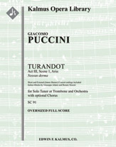 Turandot: Act III, Scene 1, Aria: Nessun dorma (short and extend concert endings) [2+Picc.2+EH.2+BCl