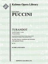 Turandot: Act III, Scene 1, Aria: Nessun dorma (short and extend concert endings) [2+Picc.2+EH.2+BCl