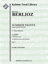 Summer Nights, Op. 7 (Les nuits d'ete): 1. Villanelle (original key of A) [2.1.2.1: 0.0.0.0: Str (9-