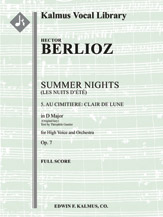Summer Nights, Op. 7 (Les nuits d'ete): 5. Au Cimitiere: Clair de lune (original key of D) [2.0.2.0:
