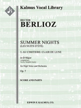 Summer Nights, Op. 7 (Les nuits d'ete): 5. Au Cimitiere: Clair de lune (original key of D) [2.0.2.0:
