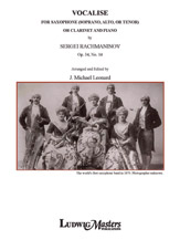 Vocalise, Op. 34, No. 14 [Saxophone or Clarinet and Piano]