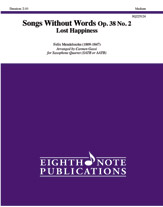 Songs Without Words Op. 38 No. 2 [Woodwind - Saxophone Quartet]