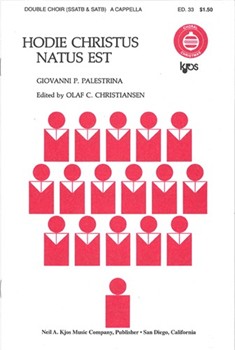Hodie Christus Natus Est by Palestrina Giovanni Pierluigi da - Christiansen - for SATB