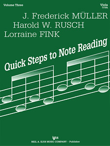 Kjos Rusch/Fink/Muller   Quick Steps To Note Reading Vol 3 - Viola