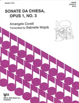 Sonata Da Chiesa Opus 1 #3 by Corelli Arcangelo - Wojcik Gabrielle - for Brass Trio