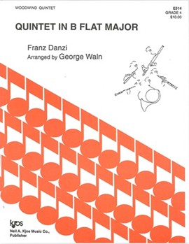 QUINTET IN Bb MAJOR OPUS 56 NO. 1 by Danzi - Waln George - for WOODWIND Q