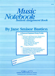 MUSIC NOTEBOOK - BASTIEN TC