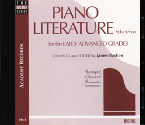 Piano Literature Volume 4 CD by Bastien Hidy Diane for CD
