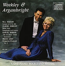 WEEKLEY & ARGANBRIGHT, A ONE PIANO FOUR HAND RECITAL - CD