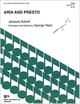 Aria & Presto by Aubert Jacques - Waln George - for Clarinet Solo